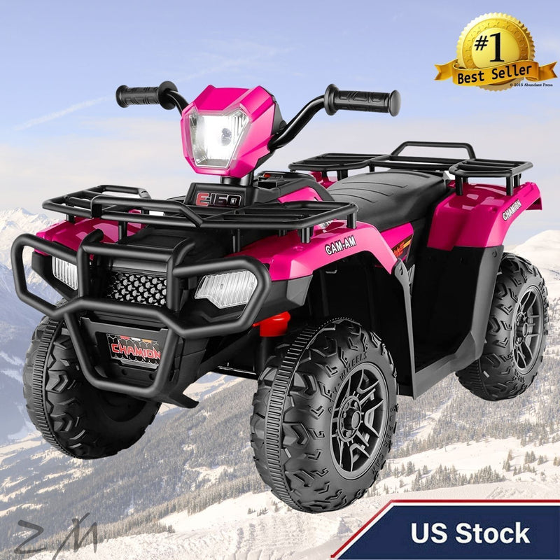 Electric Kids Ride On ATV 4-Wheeler Quad with Music and LED Lights - Perfect Gift for Kids!