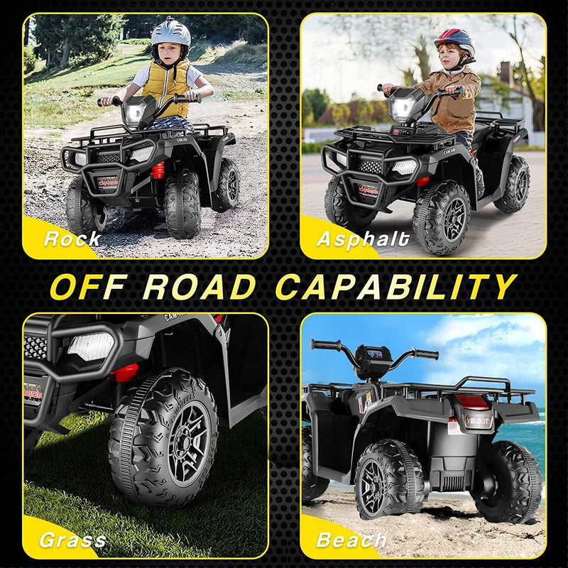 Electric Kids Ride On ATV 4-Wheeler Quad with Music and LED Lights - Perfect Gift for Kids!
