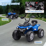 Electric Quad Ride-On Car for Kids with MP3 Player - 12V Battery Powered 4-Wheeler Truck