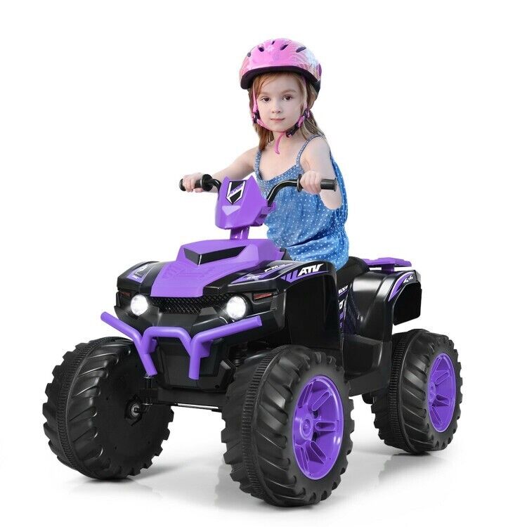 Electric Kids Ride On ATV with Music, LED Lights, and Treaded Tires - Perfect for Toddlers!