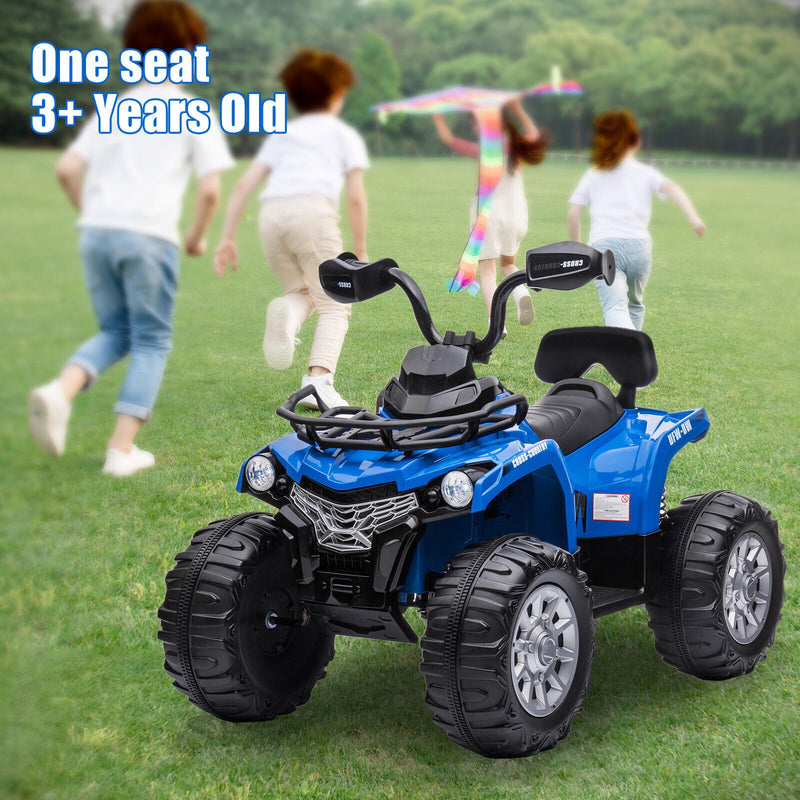 Electric Kids Ride on Beach ATV Truck with Music and Lights - 12V Rechargeable Toy