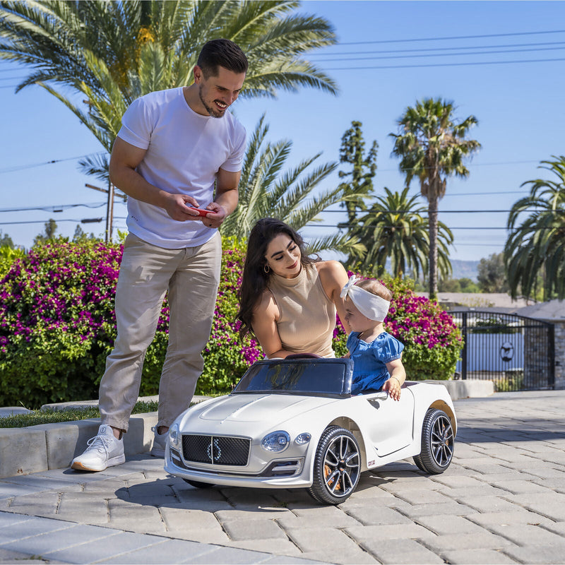 12V Electric Bentley Style Ride On Car for Kids with Remote Control and AUX