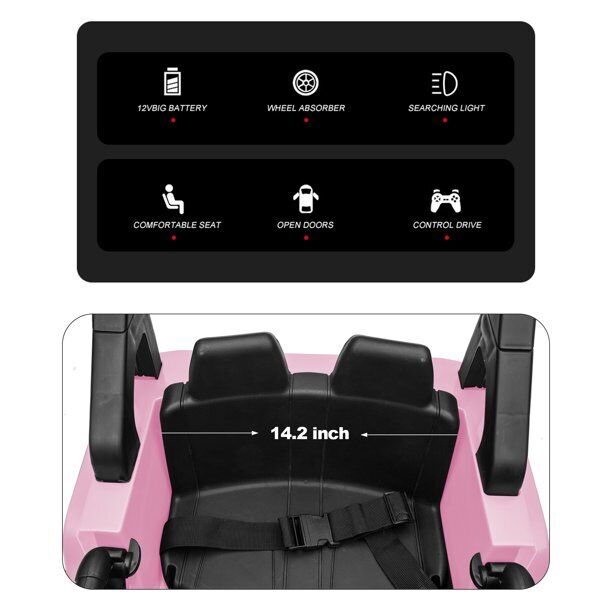 12V Electric Ride-On Car for Kids with Remote Control and 3-Speed Motor