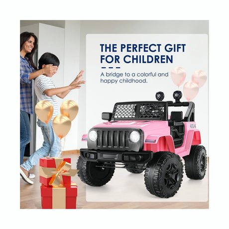 12V Electric Ride-On Car for Kids with Remote Control and 3-Speed Motorized Drive