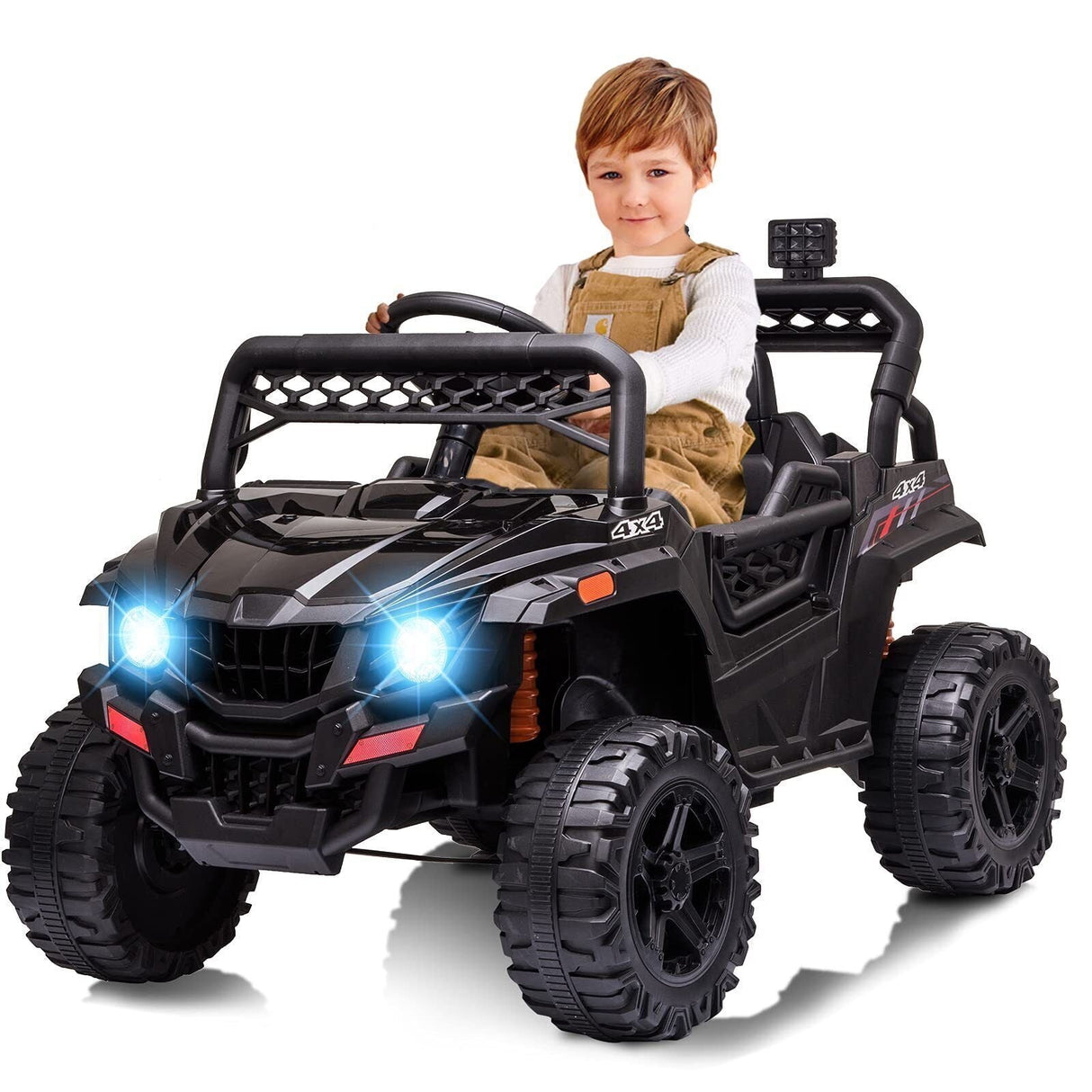 Electric Kids Ride-On Car Truck Toy with 3 Speeds, MP3 Player, LED Lights, and Remote Control - Perfect Xmas Gift!