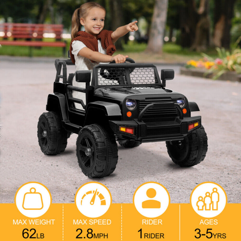 Electric Kids Ride On Car Truck Toy with Dual Drive and Remote Control - Suitable for 3-5 Years