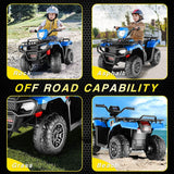 Electric Kids Ride-On Car Truck with Bluetooth and Spring Suspension - 2 Speed Options
