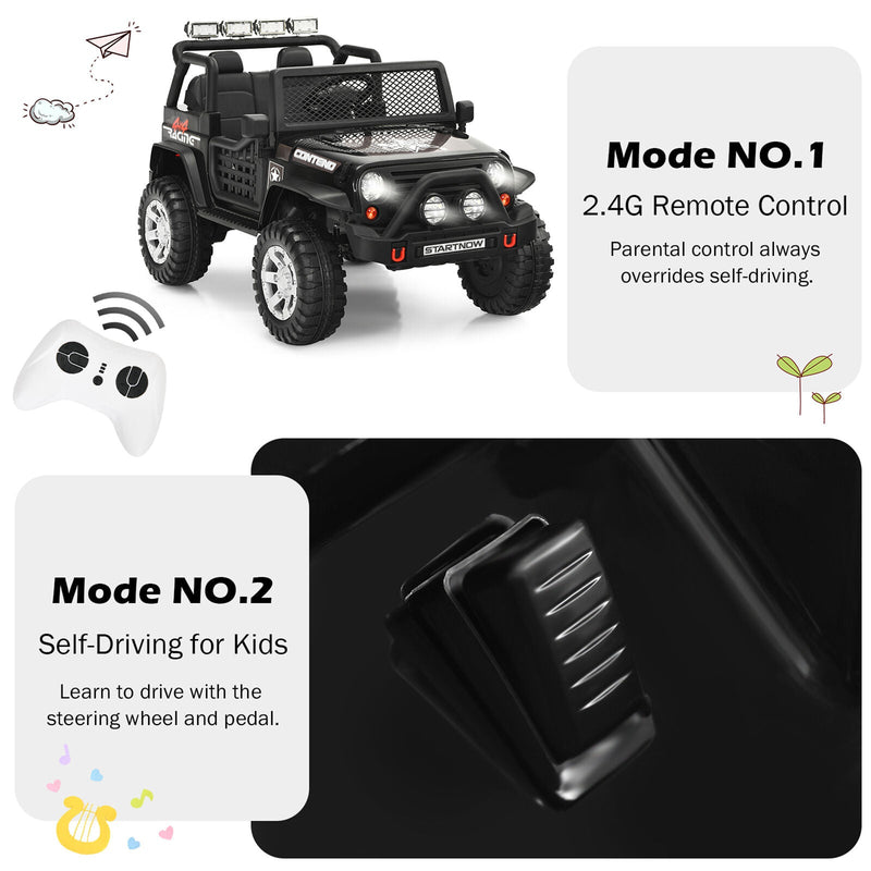 Electric Kids Ride On Car Truck with MP3 and Remote Control - Black