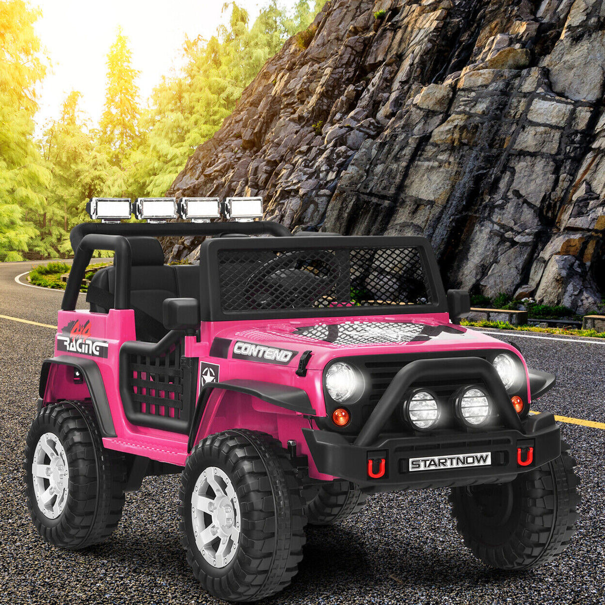 Electric Kids Ride On Car Truck with MP3 Player, Horn, and Remote Control - 12V