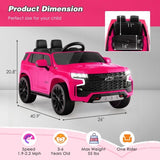 Electric Kids Ride-On Car with 3 Speeds, All-Terrain Wheels, and Remote Control - Pink