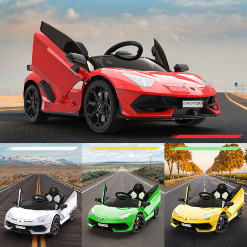 Electric Kids Ride-On Car with LED Lights and Music - 12V Rechargeable Battery