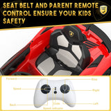 Electric Kids Ride-On Car with LED Lights and Music - 12V Rechargeable Battery