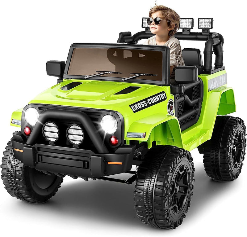 Electric Kids Ride-On JEEP Truck with Remote Control and 2 Seats - 3 Speed Options - Perfect Gift for Children