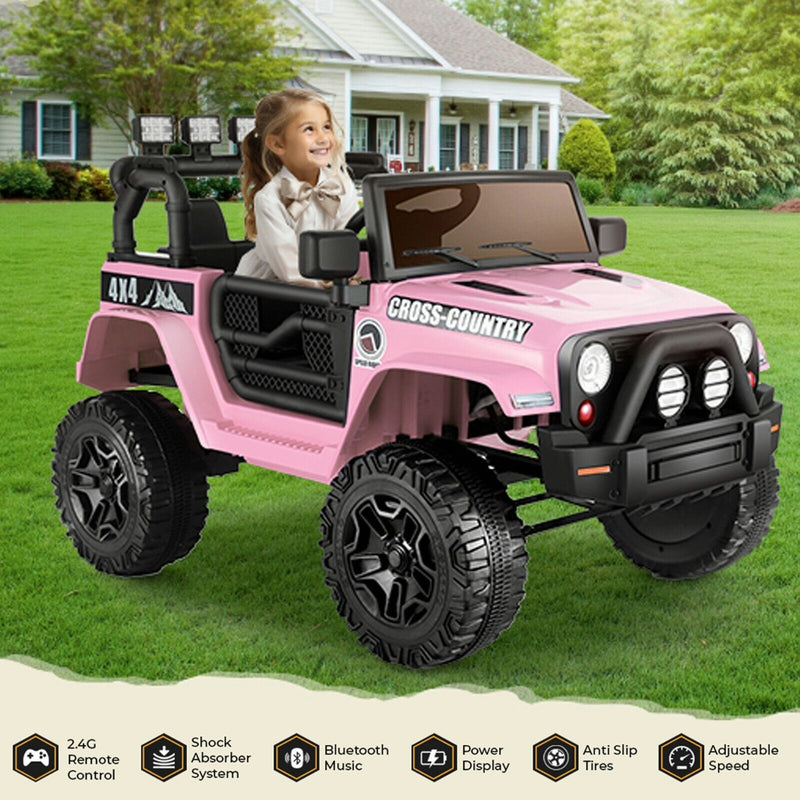 Electric Ride-On Car for Girls with Remote Control, 3 Speeds, USB and MP3 Compatibility