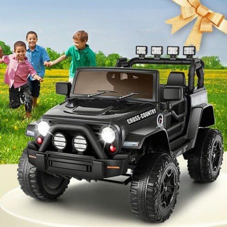 Electric Ride-On JEEP Toy Truck for Kids with Remote Control and 2 Seats - 12V, 4 Wheels