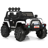 Electric Kids Ride On Police Car with MP3 and Remote Control - 12V