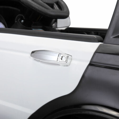 Electric Kids Ride On Police Car with Remote Control, Flashing Lights, and Horn - Black