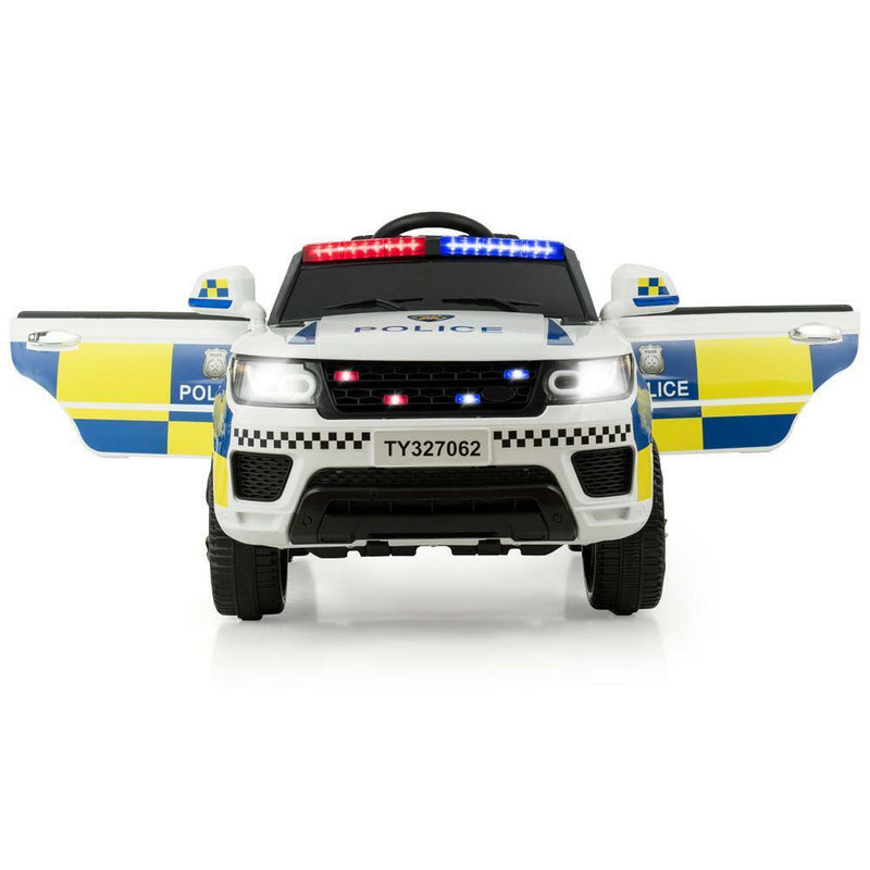 Electric Kids Ride-On Police Car with Remote Control, Music, and Headlights - MP3 Compatible
