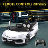 Electric Kids Ride On Sports Car with Remote Control, Music, and LED Lights - Perfect Gift for Kids!