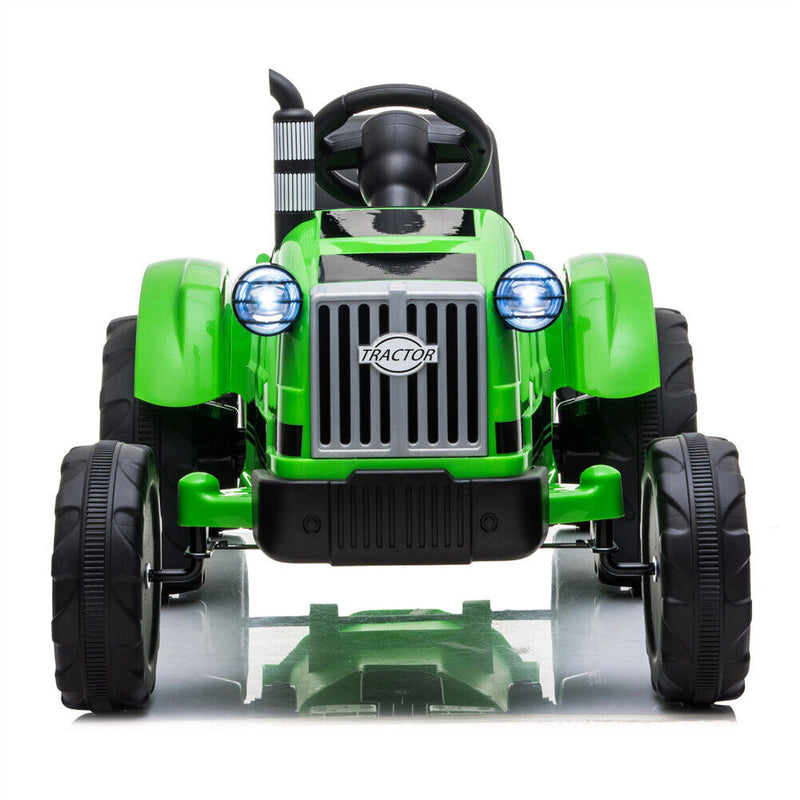 Electric Kids Ride-On Tractor with Trailer and Remote Control - 12V Battery-Powered