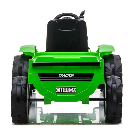 Electric Kids Ride-On Tractor with Trailer and Remote Control - 12V Battery-Powered