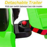 Electric Kids Ride-On Tractor with Trailer and Remote Control - 12V Battery-Powered