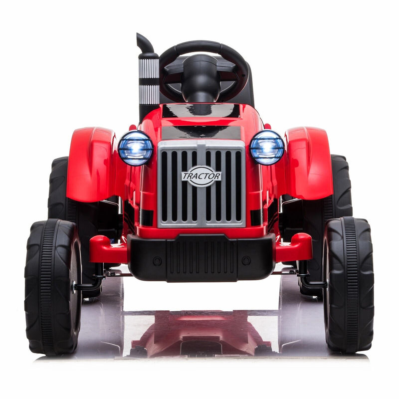 Electric Kids Ride-On Tractor with Trailer Toy - Perfect for Christmas Fun!
