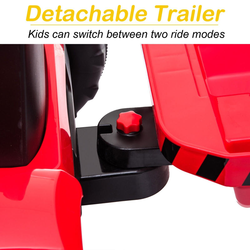 Electric Kids Ride-On Tractor with Trailer Toy - Perfect for Christmas Fun!