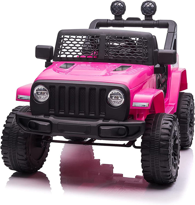 Electric Kids Ride-On Truck with Remote Control and LED Lights - 12V Battery Powered, 1-Seater