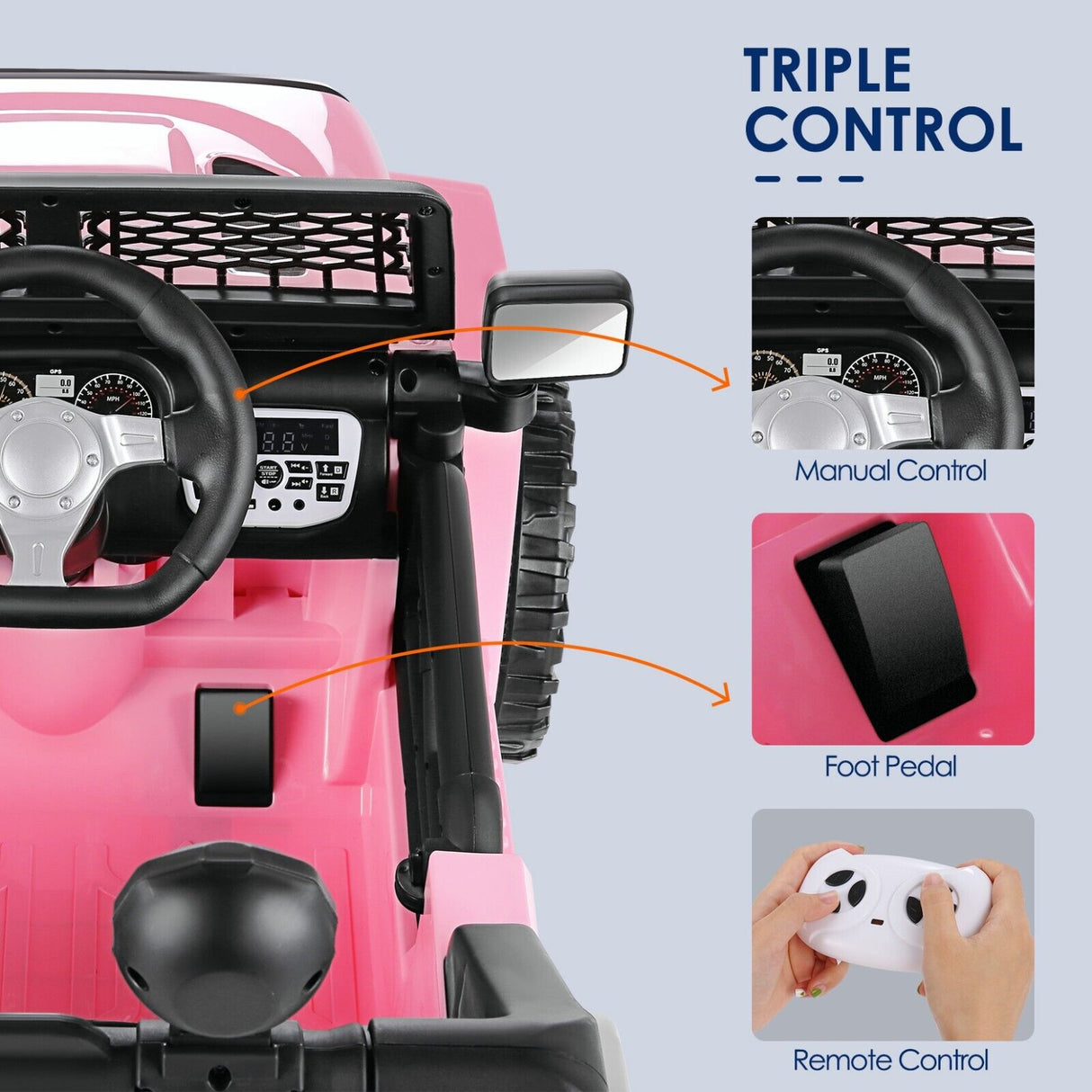 12V Battery Powered Electric Ride On Car with Remote Control and MP3 Player