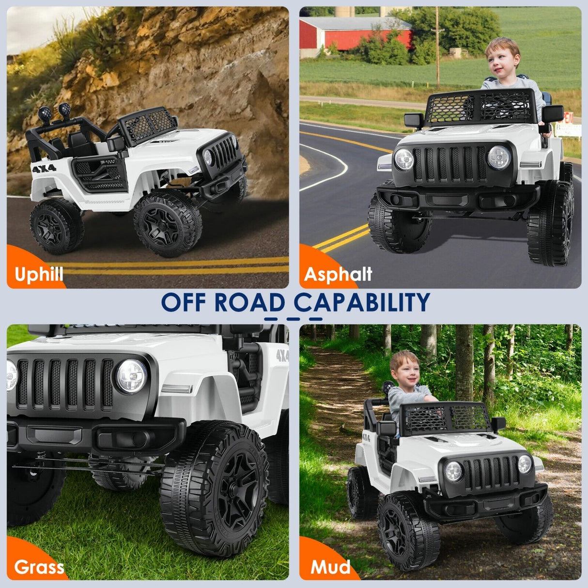 Electric Kids Ride On Truck with Remote Control and MP3 Player - 12V Battery Powered Toy Car