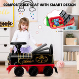 Electric Kids Train Toy with Unique Design & Stickers - Black