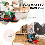Electric Kids Train Toy with Unique Design & Stickers - Black