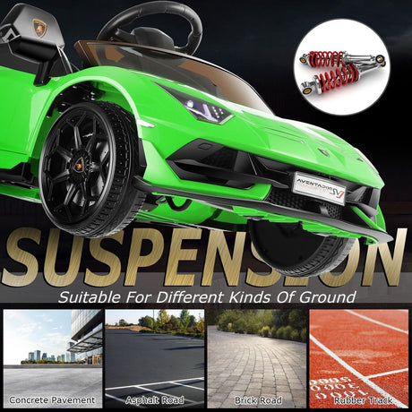12V Licensed Lamborghini Aventador Electric Ride-On Sports Car for Kids