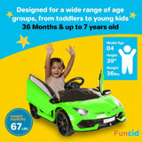 Licensed Lamborghini Electric Ride-On Car for Kids with Remote Control and AUX/USB