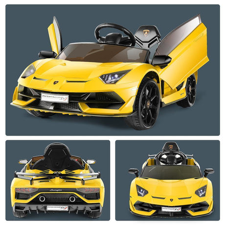 Electric Lamborghini Ride-On Car for Kids with Remote Control, MP3 Player, and 3-Speed Options