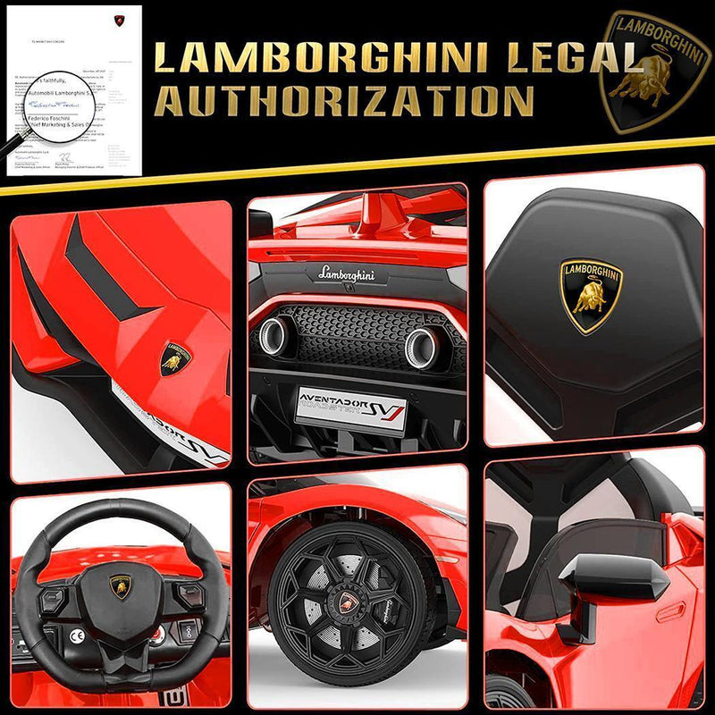 12V Licensed Lamborghini Electric Ride On Car for Kids with Remote Control and MP3 Player