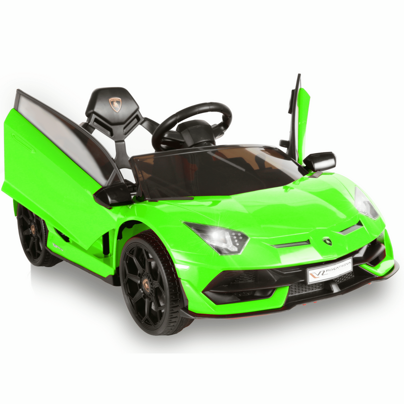 12V Lamborghini Ride-On Car for Kids with Remote Control, 3 Speeds, LED Lights, and USB