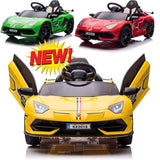 Electric Lamborghini Ride-On Car for Kids with Remote Control, MP3 Player, and 35W Motor