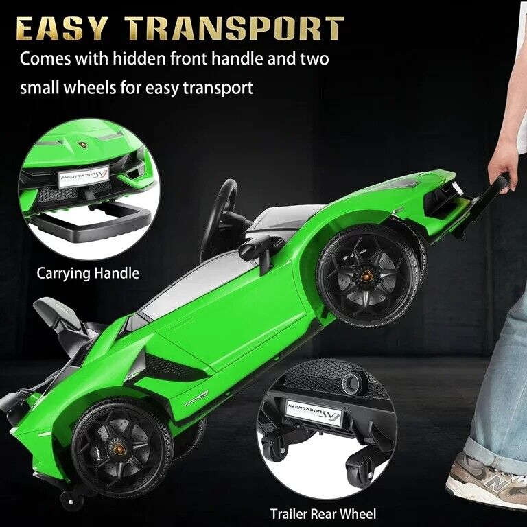 12V Lamborghini Kids Electric Ride On Car with Remote Control, MP3 Player & LED Lights