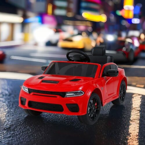 Electric Licensed Dodge Charger 12V Kids Ride-On Car with Parental Remote Control