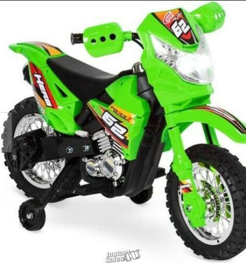 Electric Lime Green Dirt Bike - 6V Battery Powered with 1.86mph Top Speed - 42.5Lx20.9Dx28.7H