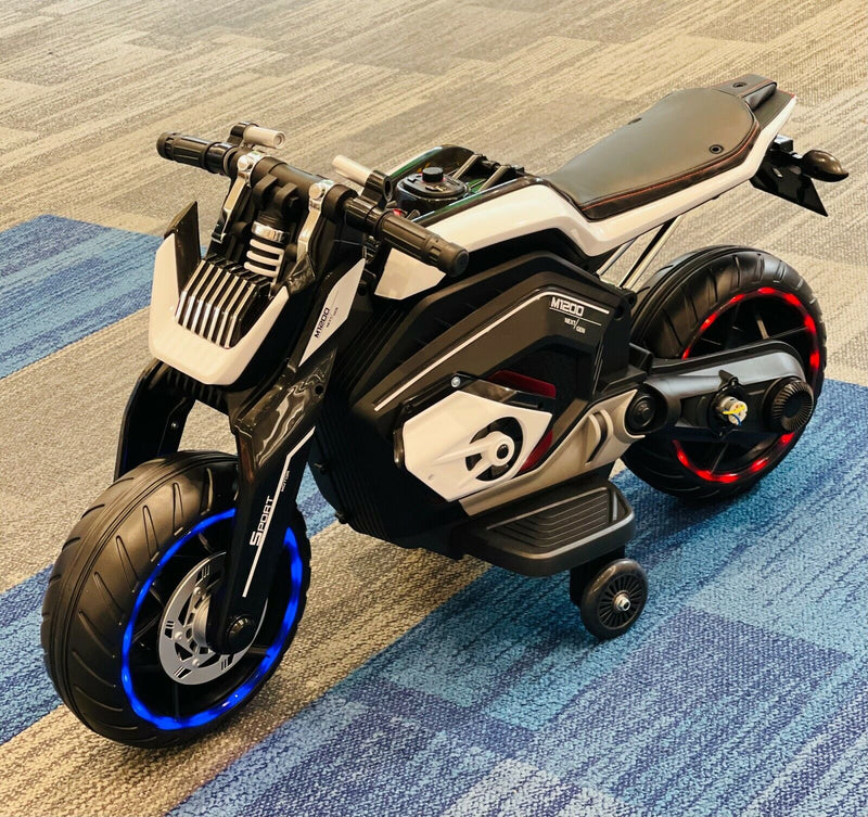 Electric Mini Dirt Bike for Kids with Bluetooth - 12V Ride On Motorcycle Toy