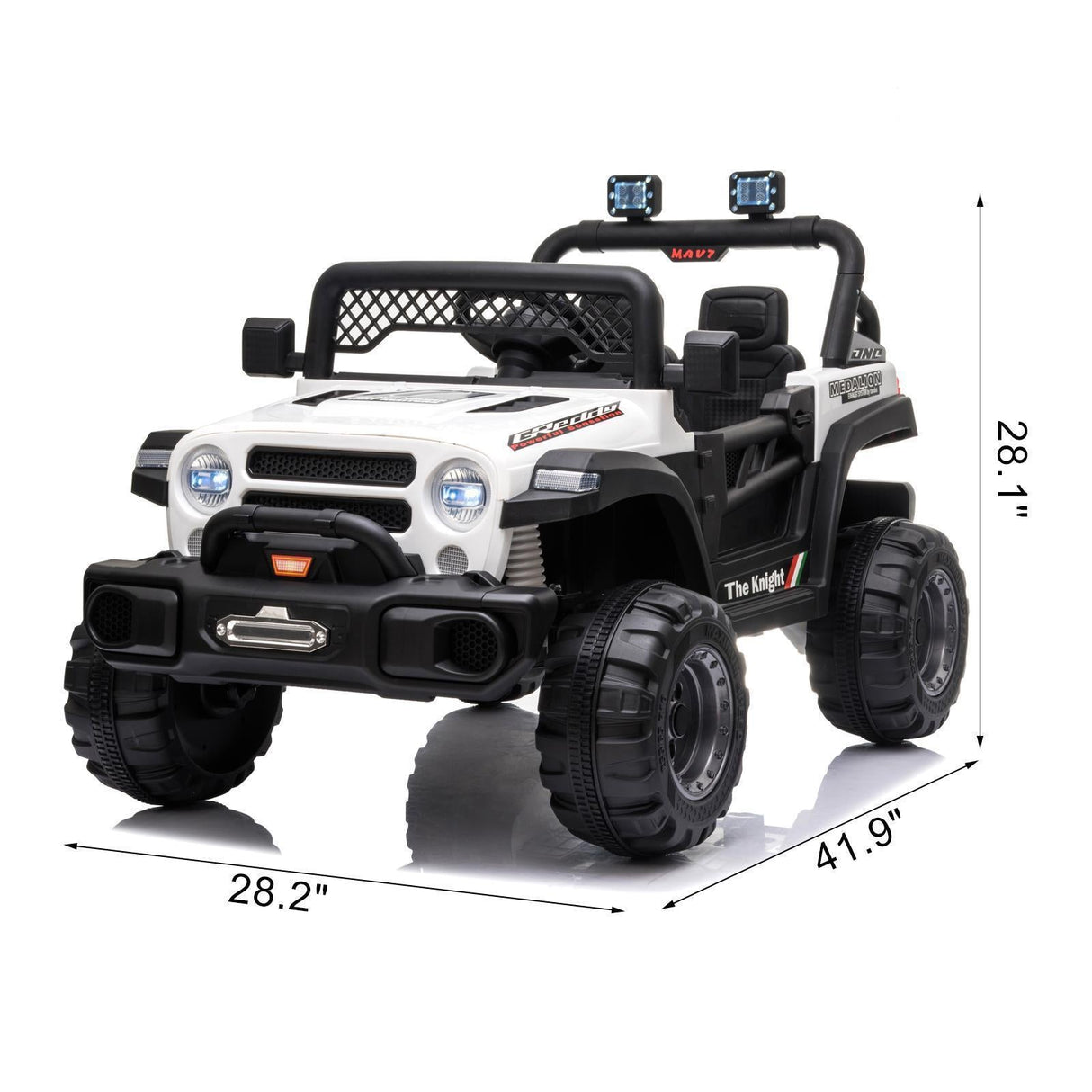 Electric Off-Road Truck for Kids with LED Lights - 12V 4.5AH Battery Powered Ride On Toy