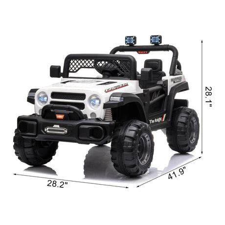 Electric Off-Road Truck for Kids with LED Lights - 12V 4.5AH Battery Powered Ride On Toy