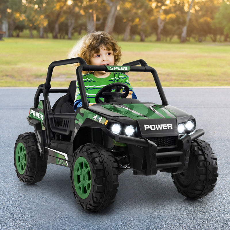 Electric Off-Road Truck for Kids with Realistic Horns and Engine Sounds - 12V