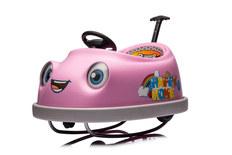 Electric Pink Bumper Car for Kids with Remote Control - 12V Toddler Vehicle