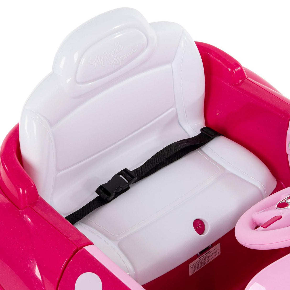 Electric Pink Minnie Convertible Car for Kids with Working Headlights - Perfect Ride-On Toy for Girls