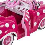 Electric Pink Minnie Convertible Car for Kids with Working Headlights - Perfect Ride-On Toy for Girls
