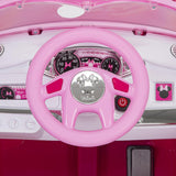 Electric Pink Minnie Convertible Car for Kids with Working Headlights - Perfect Ride-On Toy for Girls